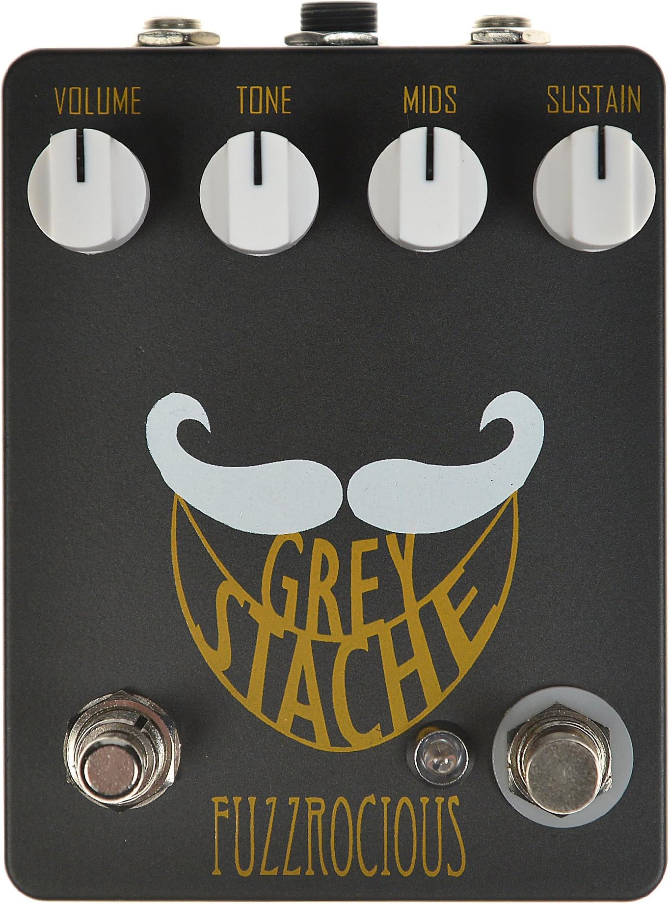 Fuzzrocious Grey Stache Muff Fuzz w/Momentary Oscillation Mod CME Exclusive Black/Orange
