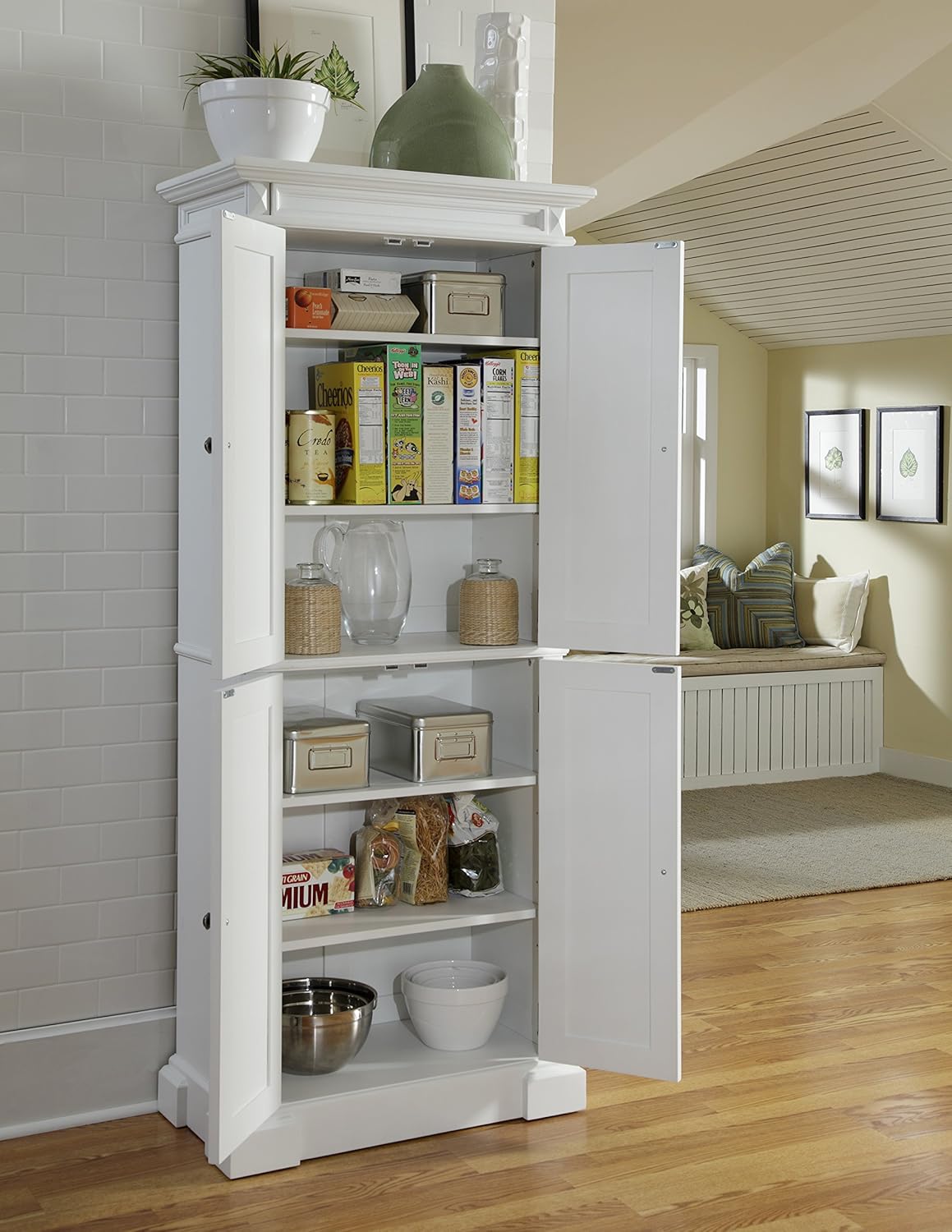 Americana White Pantry by Home Styles: Furniture & Decor