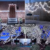 Ollny Christmas Tree Lights Outdoor 200 LED 20m Mains Powered IP44 Cool White view 6