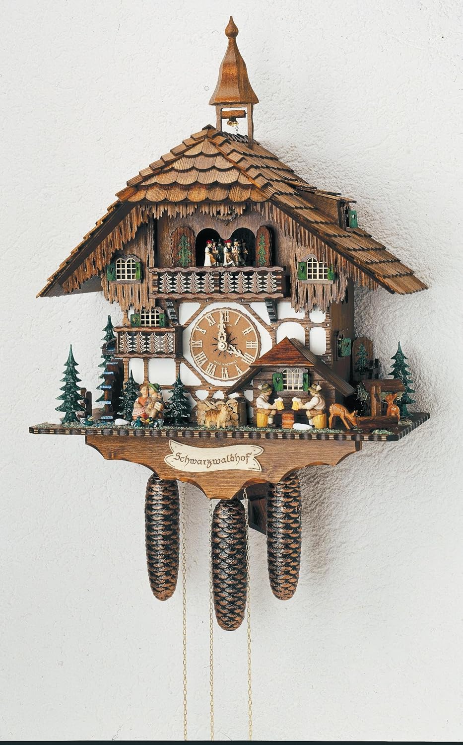 German Cuckoo Clock 8daymovement ChaletStyle 24.00 inch Authentic black forest cuckoo clock