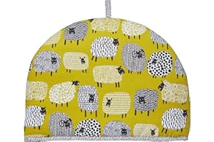 Ulster Weavers Tea Cosy - Vibrant Kitchen Accessory, 100% Cotton, Warming & Insulating, Machine Washable - Perfect for a Traditional English High Tea Experience, Dotty Sheep, Yellow