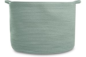 Natemia Extra Large Storage Basket (20" x 20" x 14") - Woven Baby & Toy Organizer, Blanket Basket