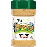 Rani Organic Amchur Ground (Dry Mango Powder) Spice 3oz (85g) PET Jar ~ All Natural | Vegan | Gluten Friendly | NON-GMO | Indian Origin | USDA Certified Organic
