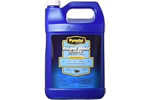 Pyranha 001EQSPG 068180 Equine Spray & Wipe Insect Repellent, 1 Gallon