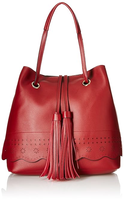 Alessia74 Womens Tote Bag with Pouch (Maroon) (Set of 2) (PBG514C)