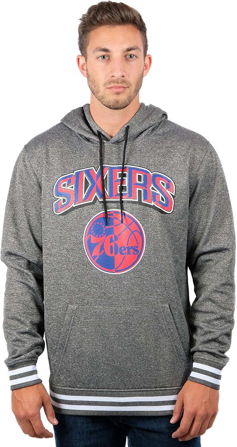 Ultra Game NBA Men's Stripe Pullover Fleece Hoodie Sweatshirt : Clothing