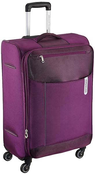 American Tourister Portugal Polyester 69.5 cms Plum Soft Sided Suitcase (AMT Portugal SP 69CM Plum)