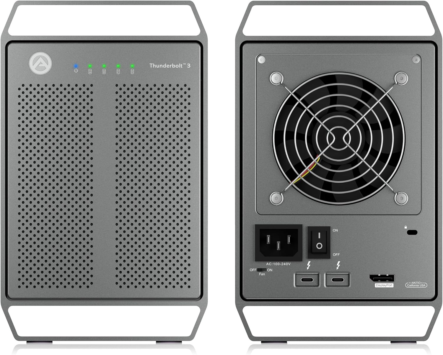 AKiTiO thunder3 Quad X – Cubierta 4 bahías Thunderbolt 3: Amazon.es: Informática