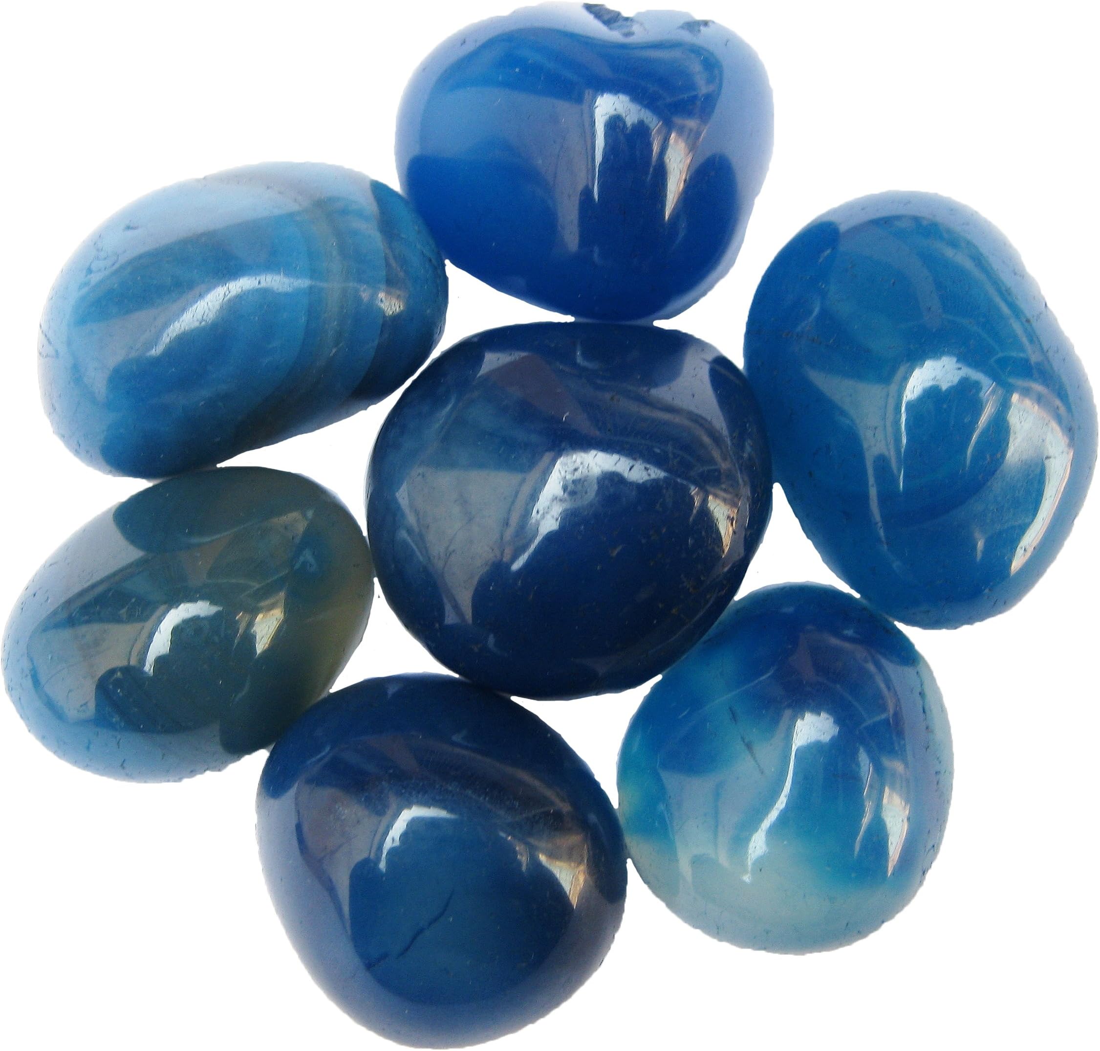 PAYAL BLUE ONYX PEBBLES (5 lbs ,Random)