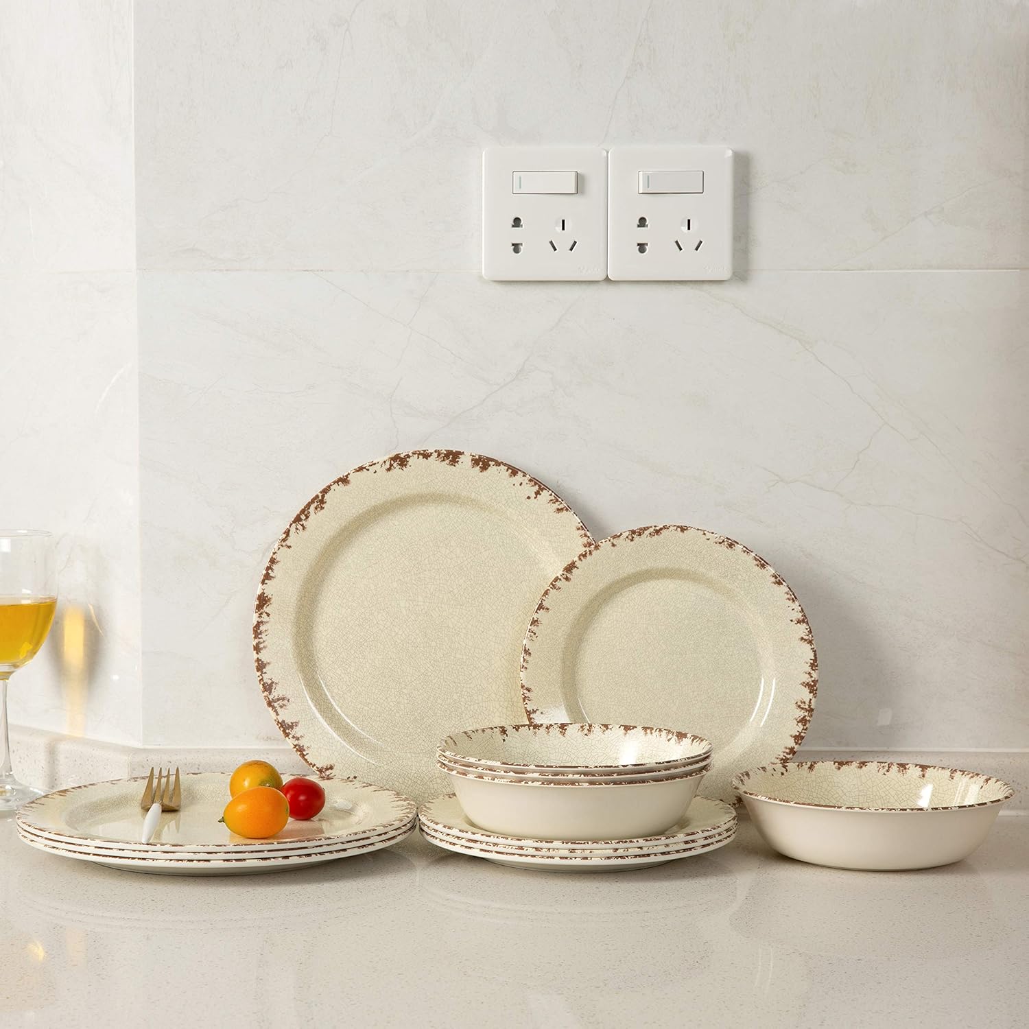 Best dishwasher safe plastic dinner plates set of 12