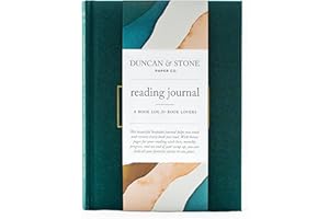 DUNCAN & STONE PAPER CO. Reading Journal for Book Lovers (Emerald, 120 Pages) - Linen Hardcover Journal for Book Log - Book Review Journal - Easy Journal Notebook for Writers