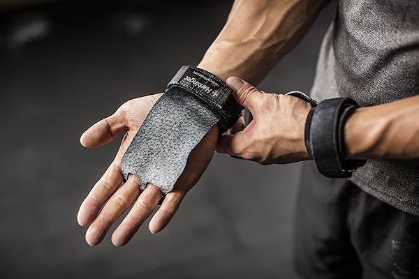 HARBINGER LEATHER PALM GRIPS FOR WEIGHT LIFTING WORKOUT HAND PROTECTION, SMALL