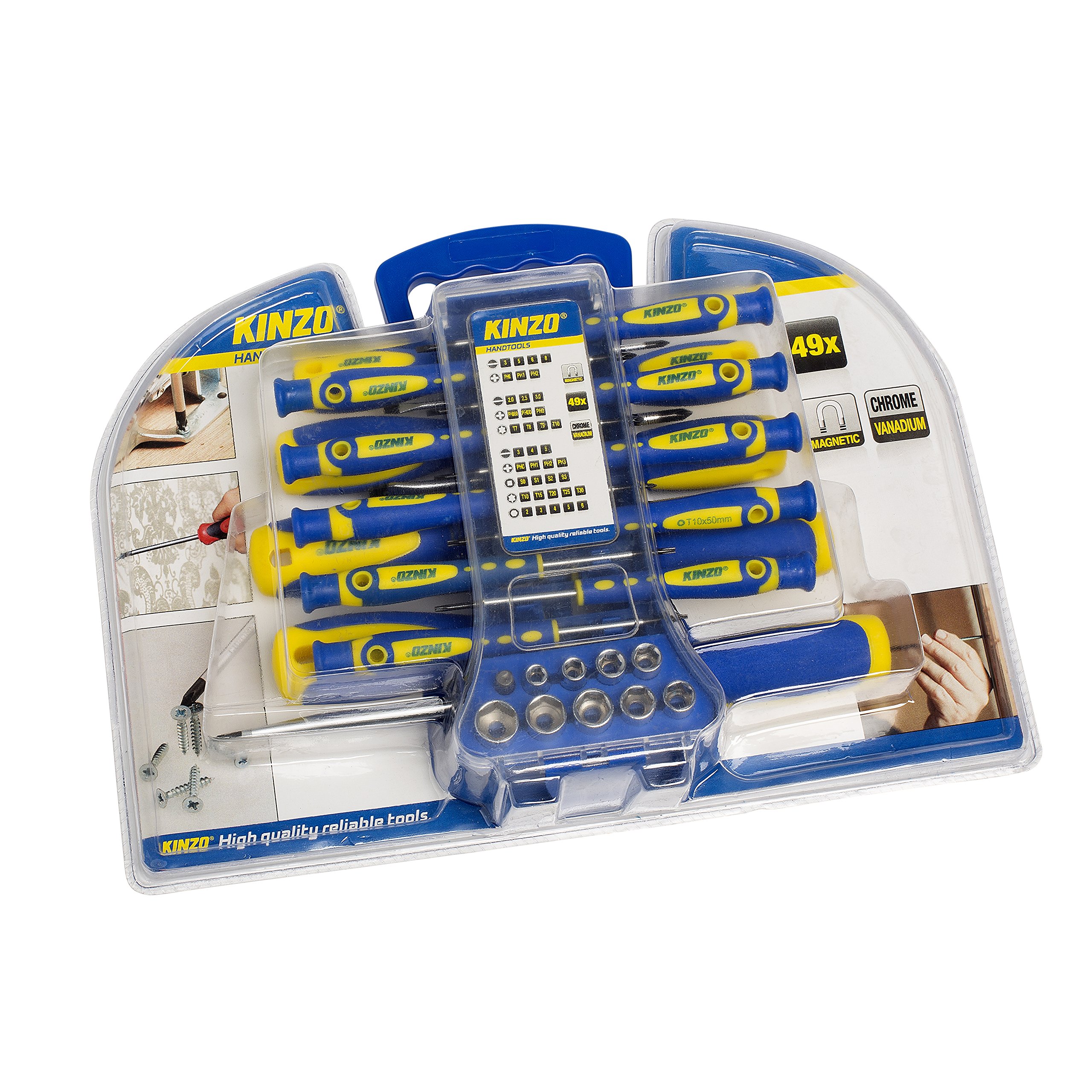 Kinzo 56413 49 Piece Screwdriver Set Chrome Vanadium