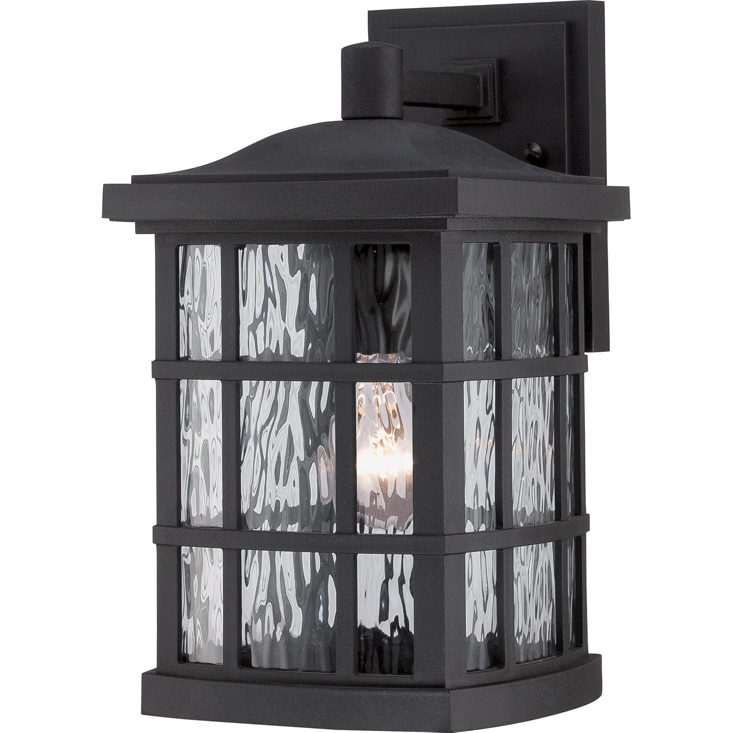 Quoizel SNN8408K Stonington 1-Light Outdoor Lantern, Mystic Black