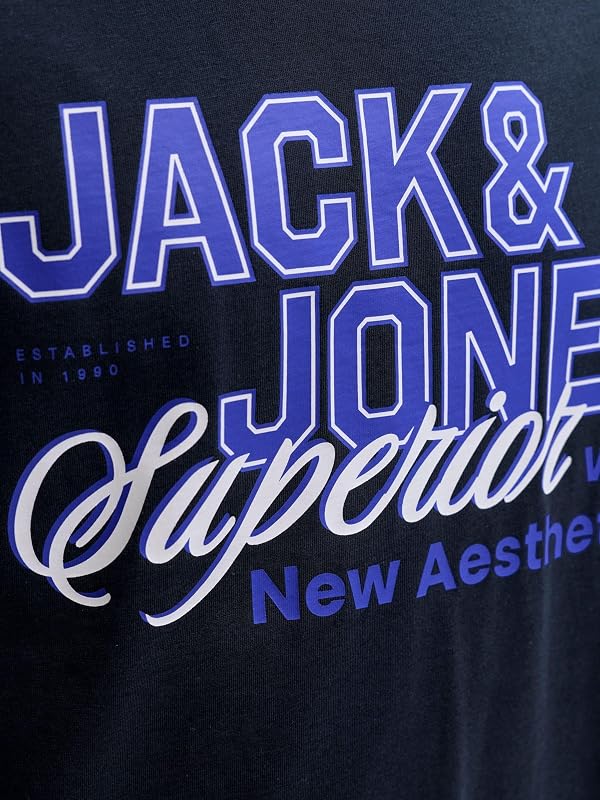 T-shirt Jjelogo SS O-Neck 2 Col SS26 Sn, Azul-Marinho, M — foto 5 de 6