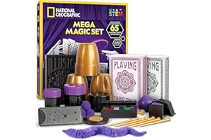 National Geographic Mega Magic Set - 65 Magic Tricks for Kids to Perform with Step-by-Step Video Instructions Provided by a P