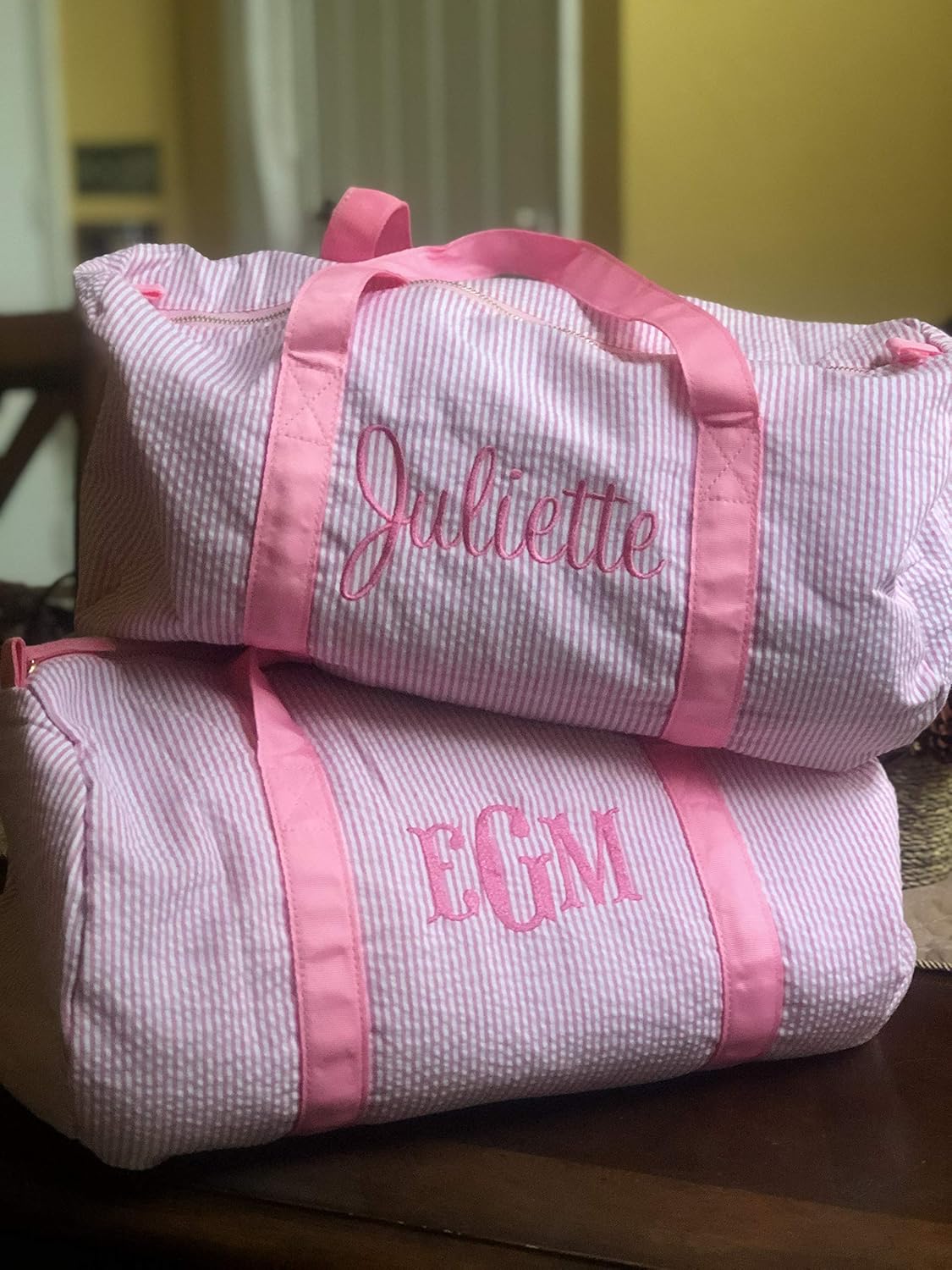 monogrammed ballet bag