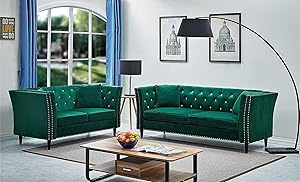 Container Furniture Direct Arielle Sofas, Green