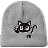 Cat Beanie Hats for Women Cute Cat Lovers Gifts Women's Winter Animal Knitted Hats for Girls
