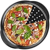 DecorRack 13 Inch Pan with Handle, Perforated Pizza