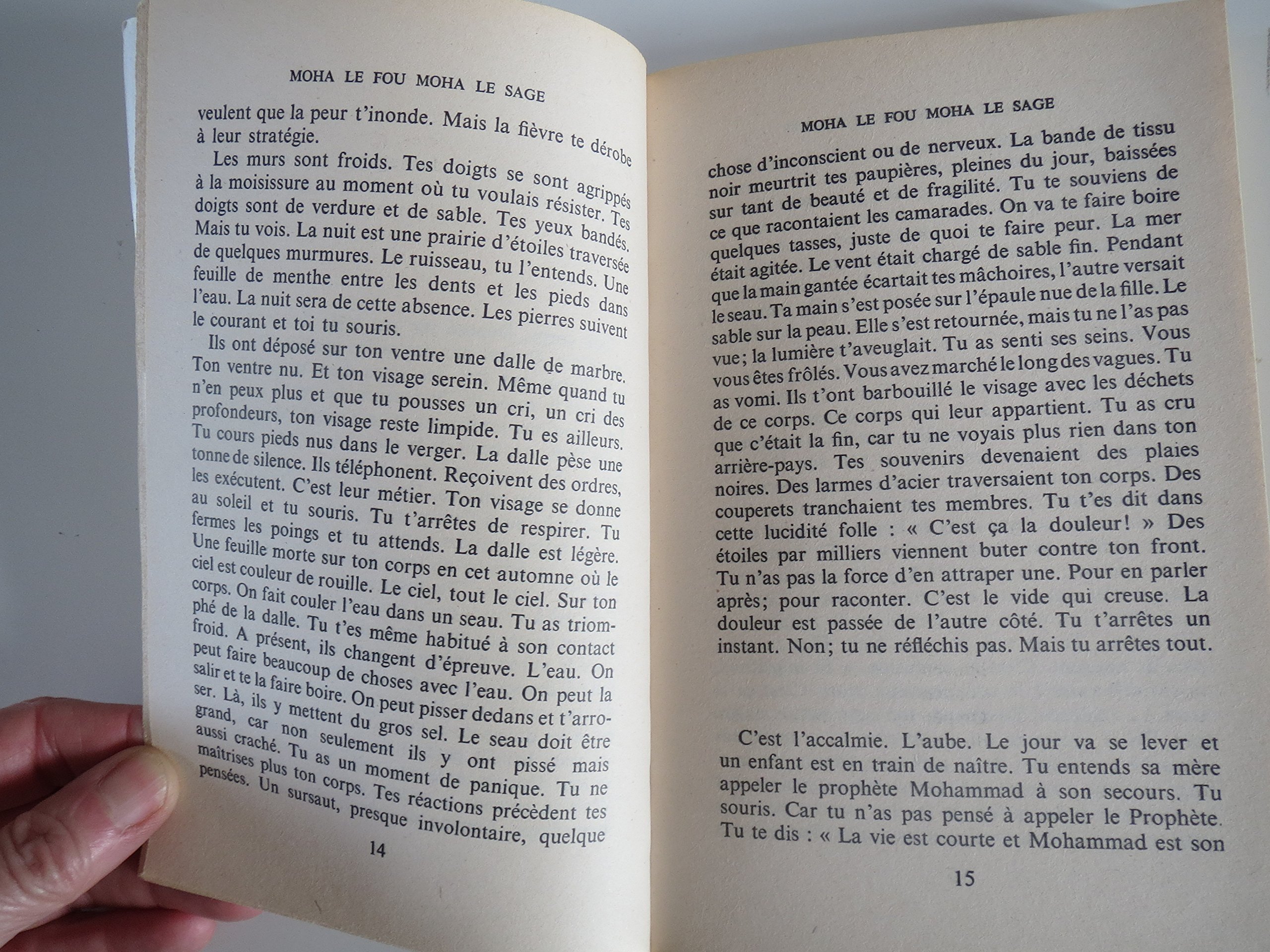 Moha Le Fou Moha Le Sage Roman Ben Jelloun Tahar Amazon Com Books