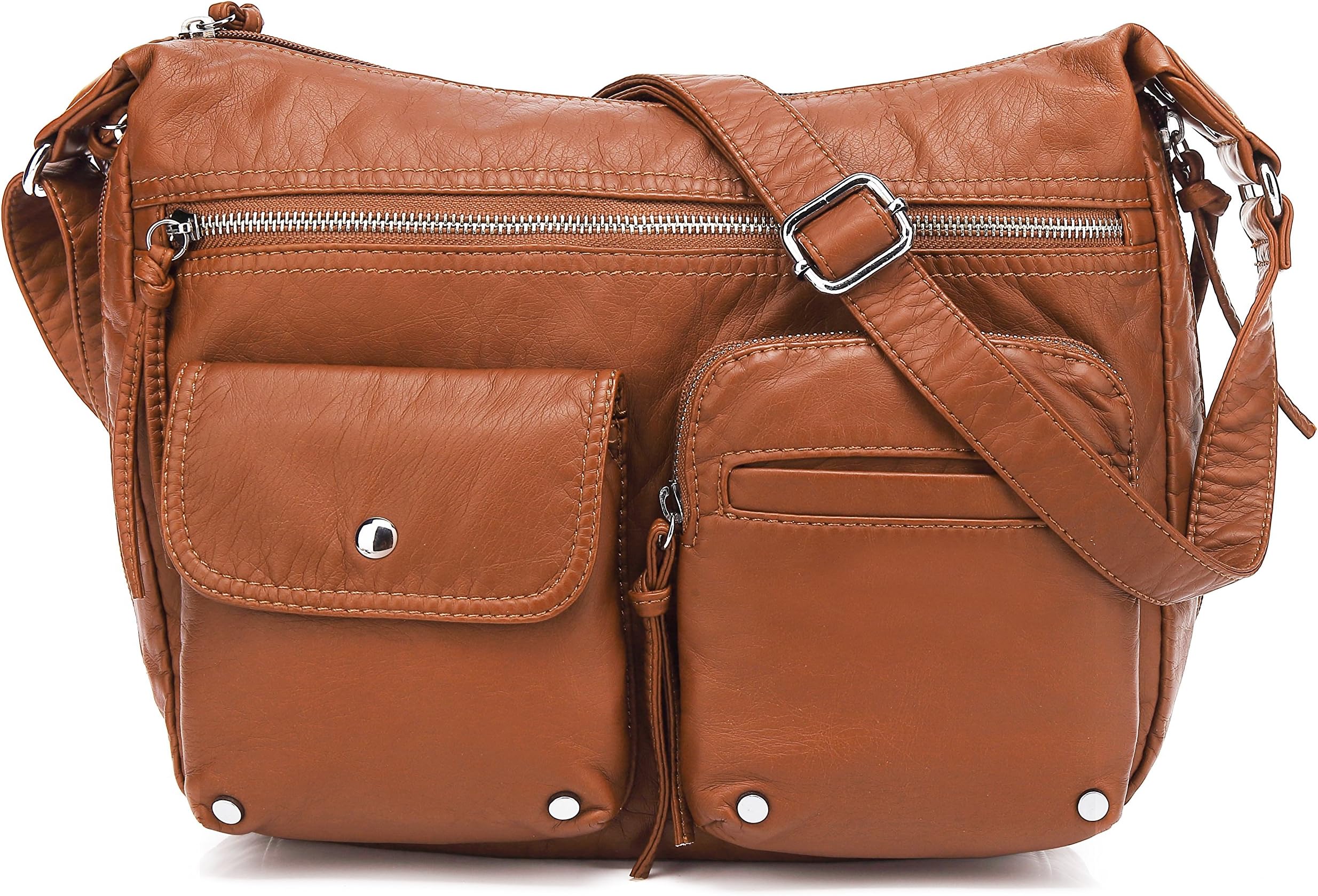 Scarleton Soft Washed Multi Zip Crossbody Bag H1800
