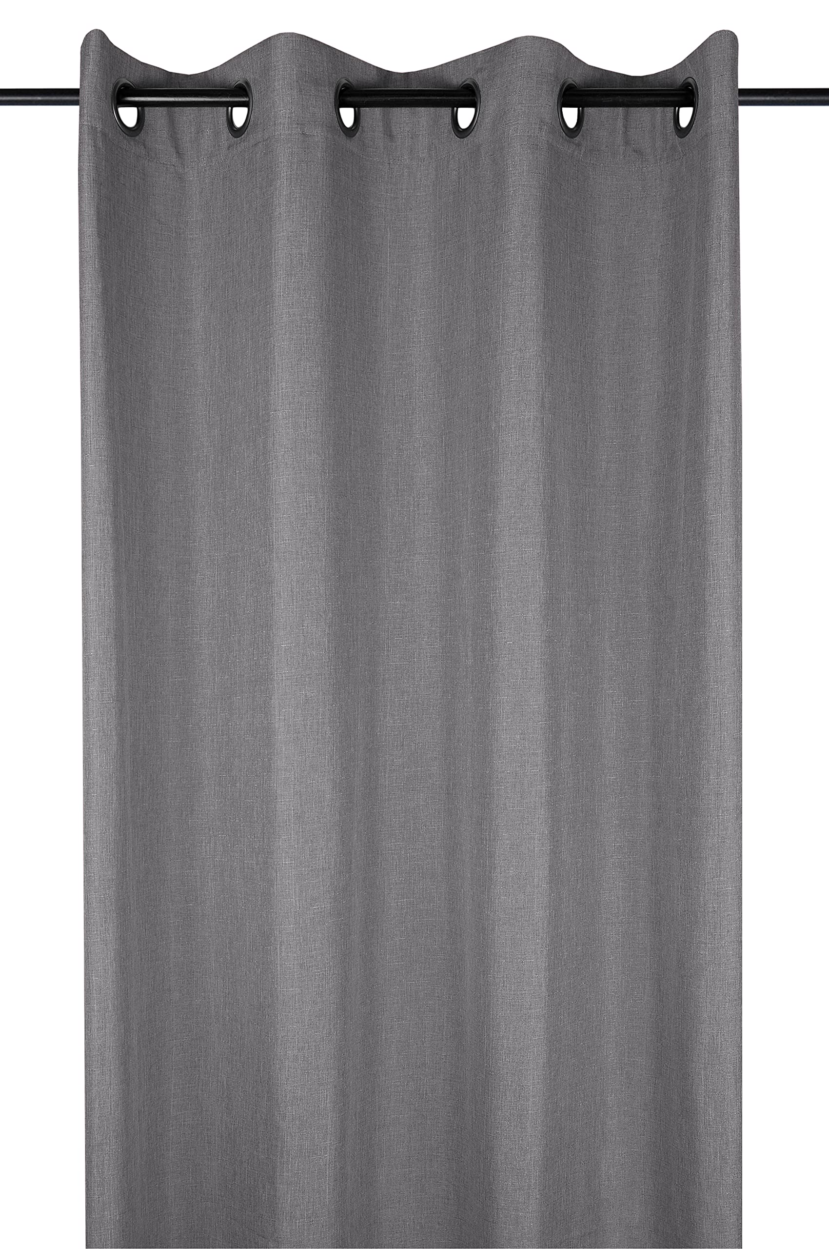 LOVELY CASA r68538004 Bea Curtain with Eyelets 260 x 140 cm Polyester Anthracite