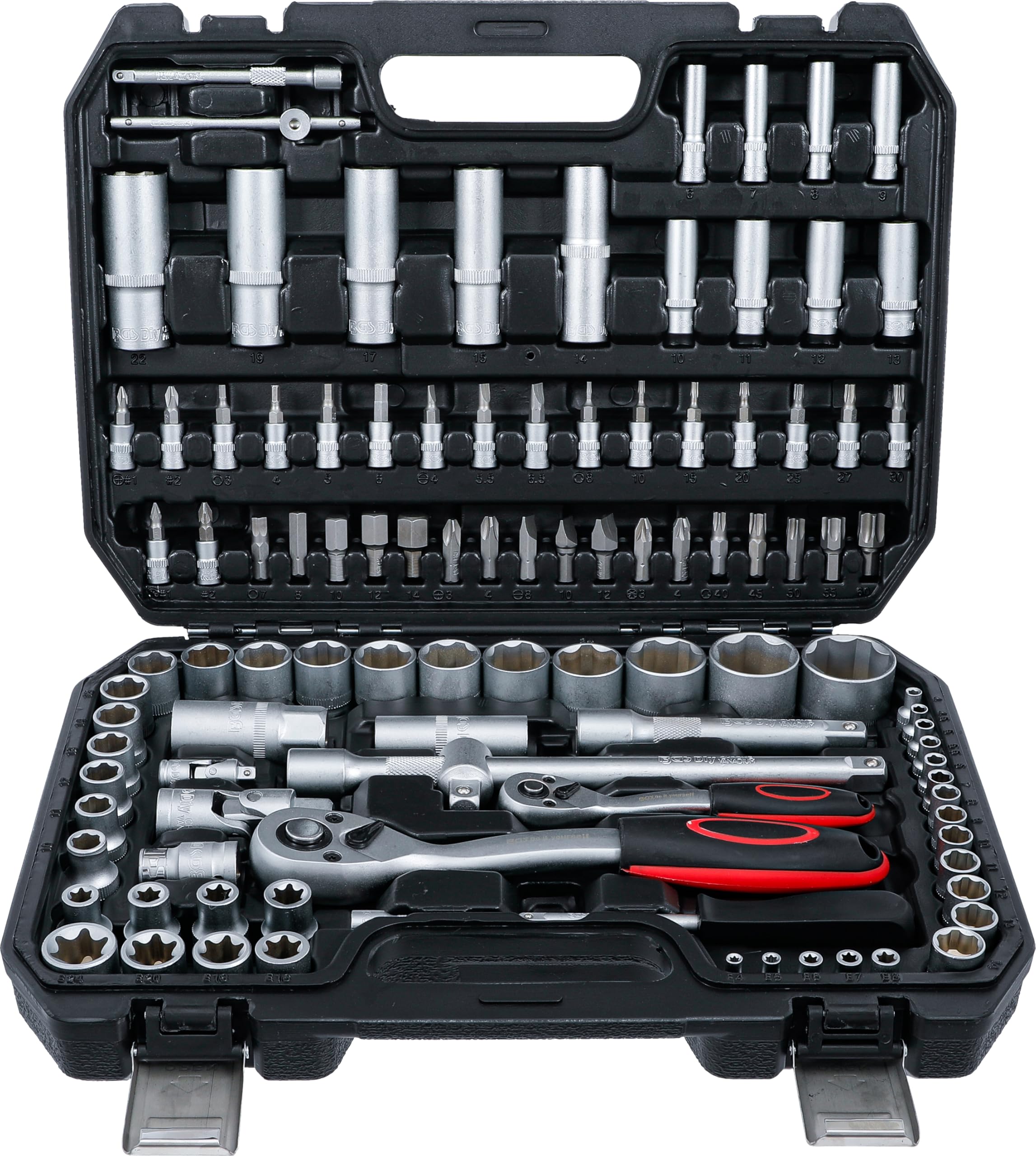 BGS Diy 2287 | Socket Set | 6.3 mm (1/4") / 12.5 mm (1/2") Drive | 108 pcs.