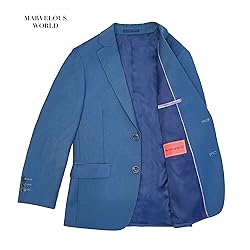 Marvelous World Boys Suits Royal Blue Slim Fit Size