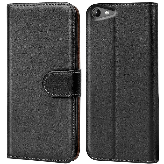 Verco Highway Star Hülle, Handyhülle für Wiko Highway Star Tasche PU Leder Flip Case Brieftasche - Schwarz