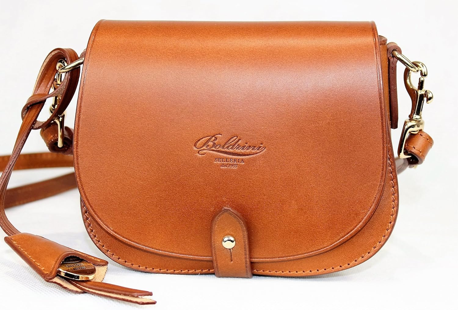 Small Shoulder Bag Made Of High Quality Vegetable Tanned Leather Toscana Boldrini Selleria Brown Blue Bs6661 Amazon Co Uk Luggage