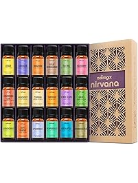 Natrogix Nirvana Essential Oils - Top 18 Essential Oil Set 100% Pure Therapeutic Grade 18/10ml Incl. Lavender, Moroccan Rosemary, Tea Tree, Eucalyptus, Lemongrass and 13 More w/Free E-Book
