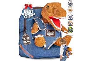 NATURALLY KIDS Dinosaur Toys for Kids 3-5, Dinosaur Toys for Kids 2-4, Birthday Gifts for 2 Year Old Boy, Gifts for 3 Year Old Boys, Toddler Backpack