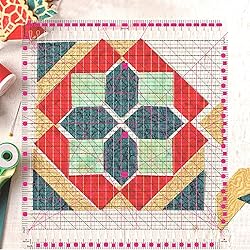 Quilting Ruler- 12.5 * 12.5" Slotted Rulers for