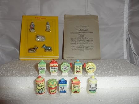 Lote de 10 sorpresas para roscón de Reyes, colección Les Pots de Cuisine con 5 figuritas