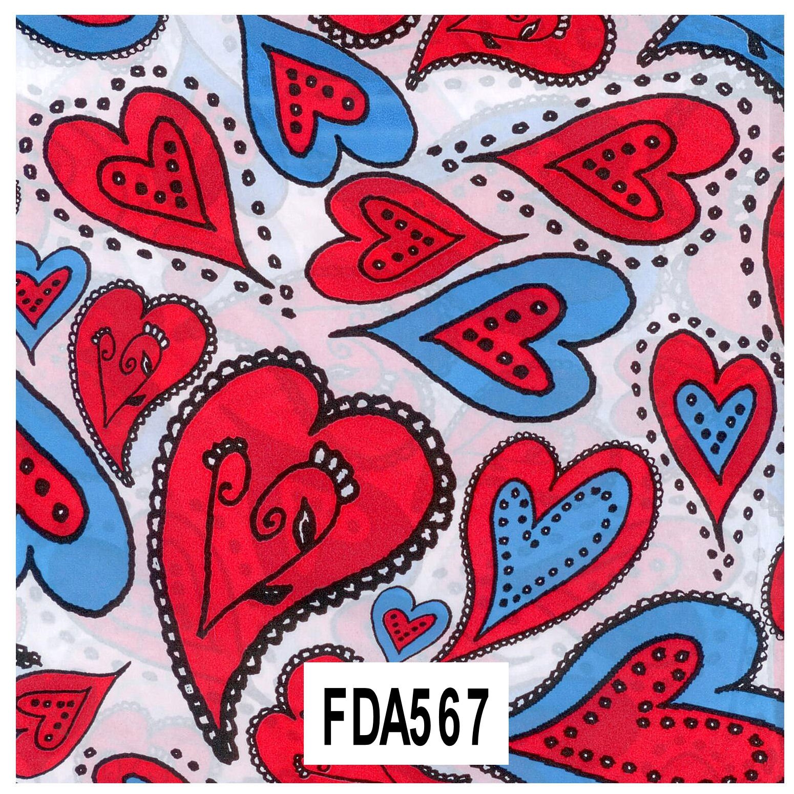 Decopatch FDA567O Paper Number 567 Red Blue Hearts Single Sheet, 395 x 298mm
