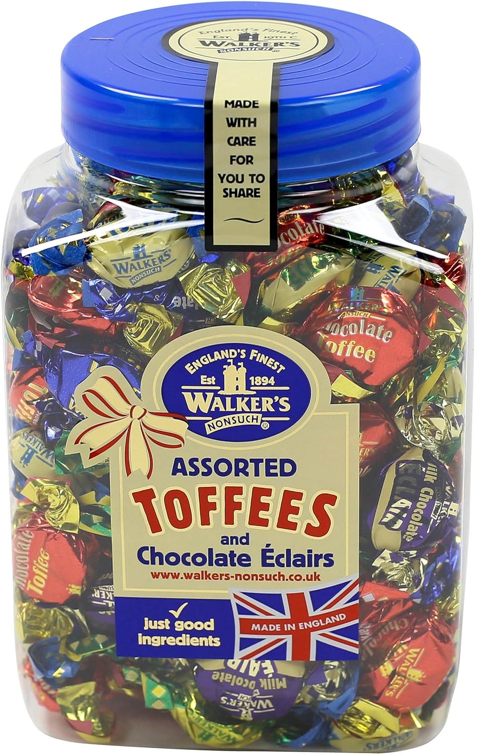 Office Snax OFX94054 Walker's Assorted Royal Toffees, Reclosable Candy Tub, 2.75-Pound Tub