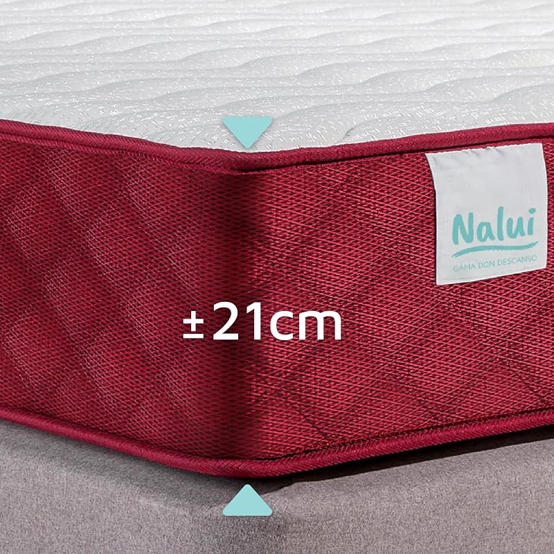 - Materasso viscoelastico reversibile Gredos 160 x 190 cm con sistema Visconfort, tessuto stretch e tessuto 3D traspirante. Altezza: ±21 cm | Rigidità medio-alta | Adattabile | Made in Italy