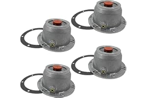 Torque 4 PCS 3434195 Aluminum Hub Caps for Trailer Axle (Replaces Stemco 343-4195, SKF 1696)