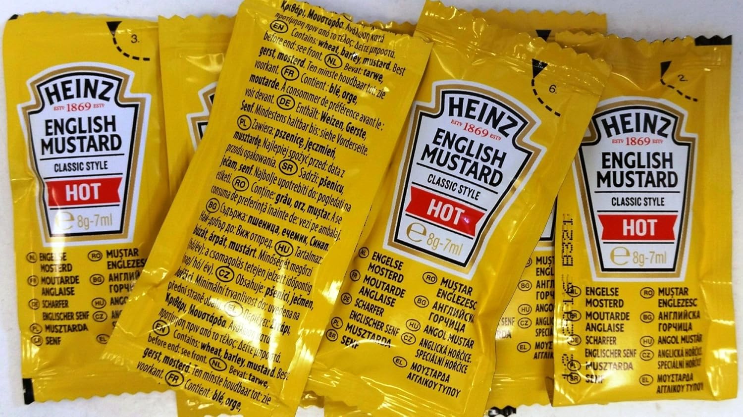 25 x Heinz English Mustard Individual 5g sachets Amazon.co.uk Grocery