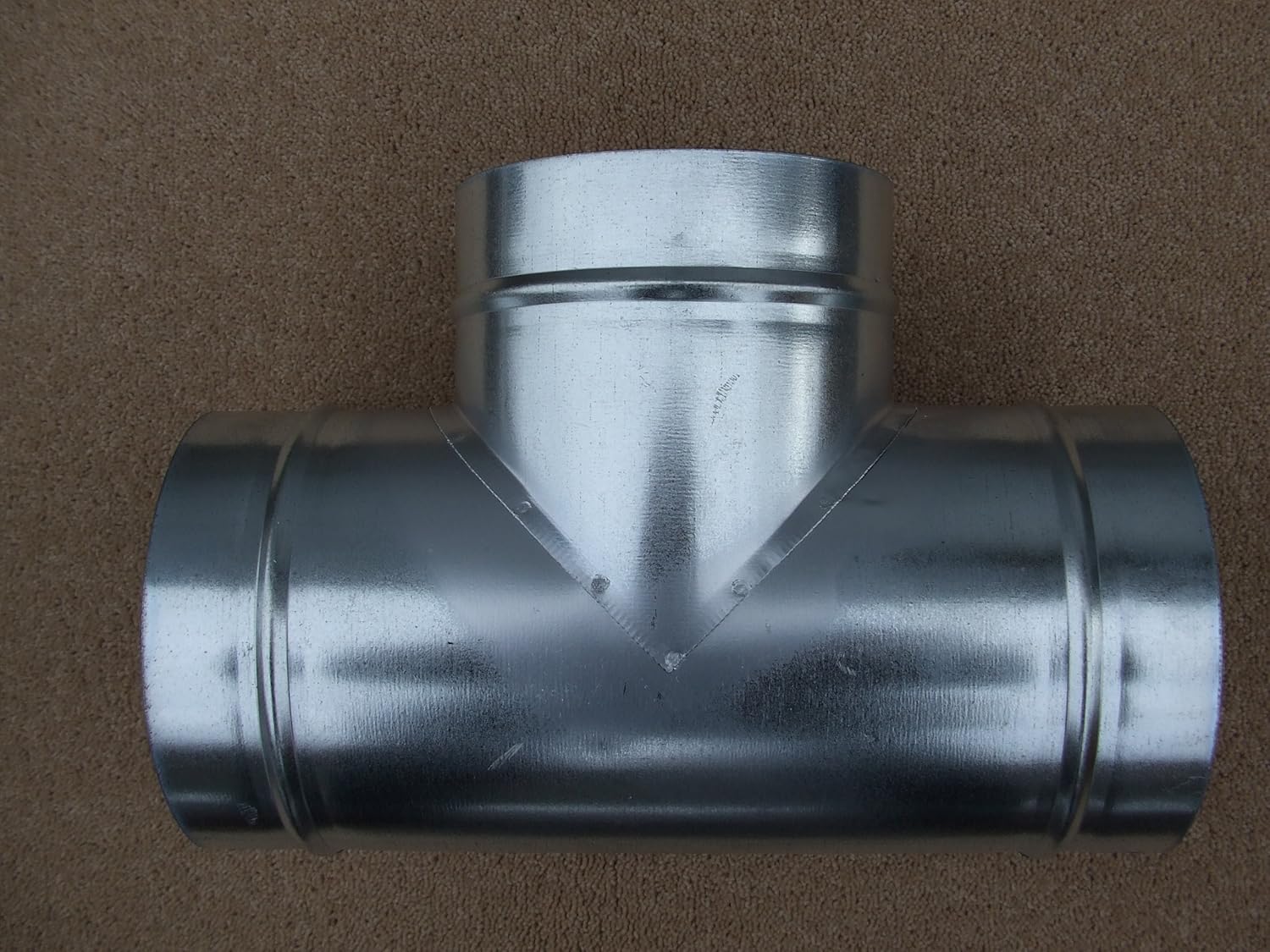 Equal 90 Degree Tee, T Piece, 200mm Diameter, ducting, hydroponics