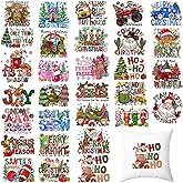 Tintnut 30pcs Christmas DTF Transfers Ready to Press Iron on Transfers Santa Claus Iron on Decals for T-Shirts Clothing Heat Transfer Iron on Stickers for Canvas Bag Design