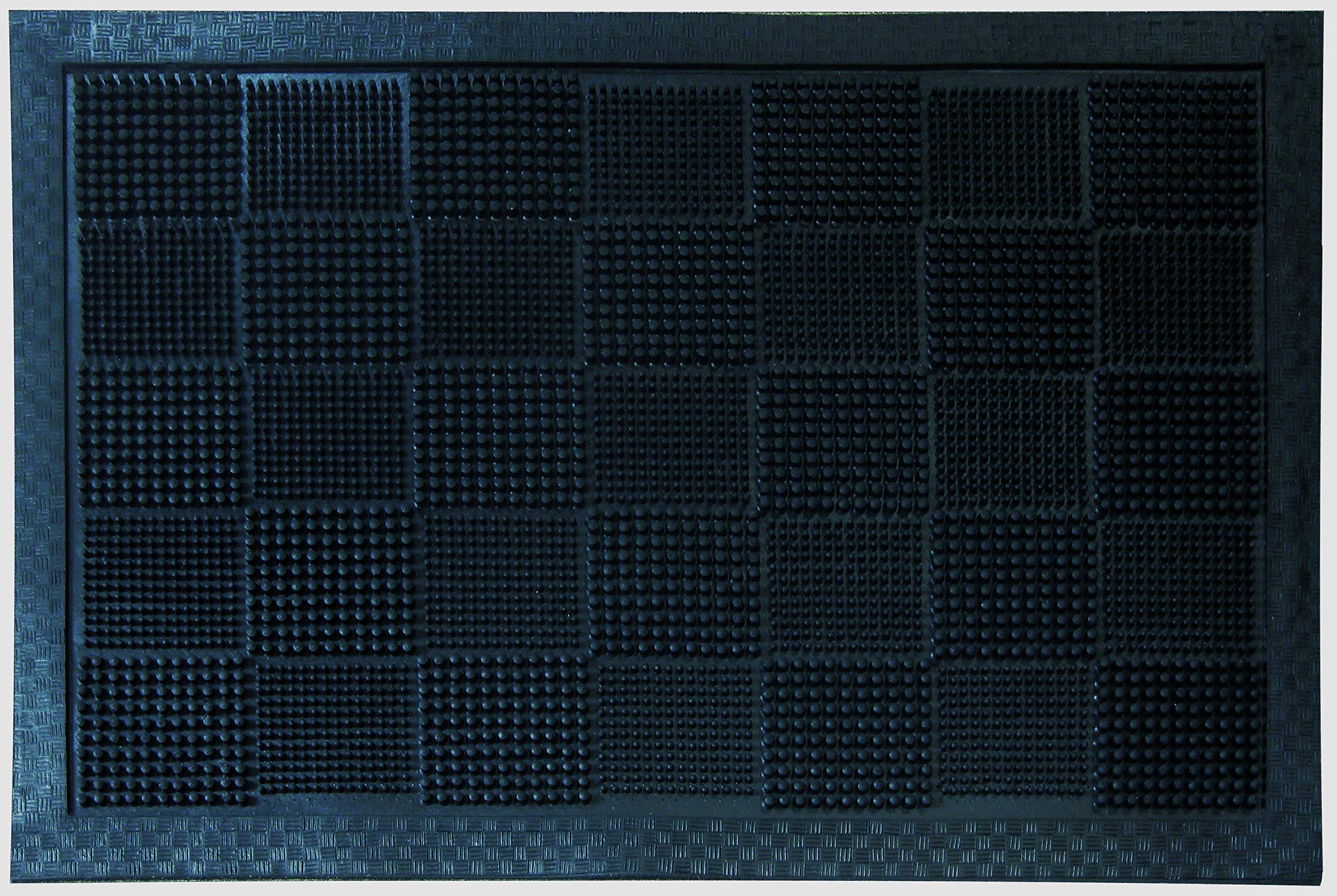 ID 5503406007 Pins Mix Matte Rubber Door Mat 60 x 40 x 0.7 cm Black