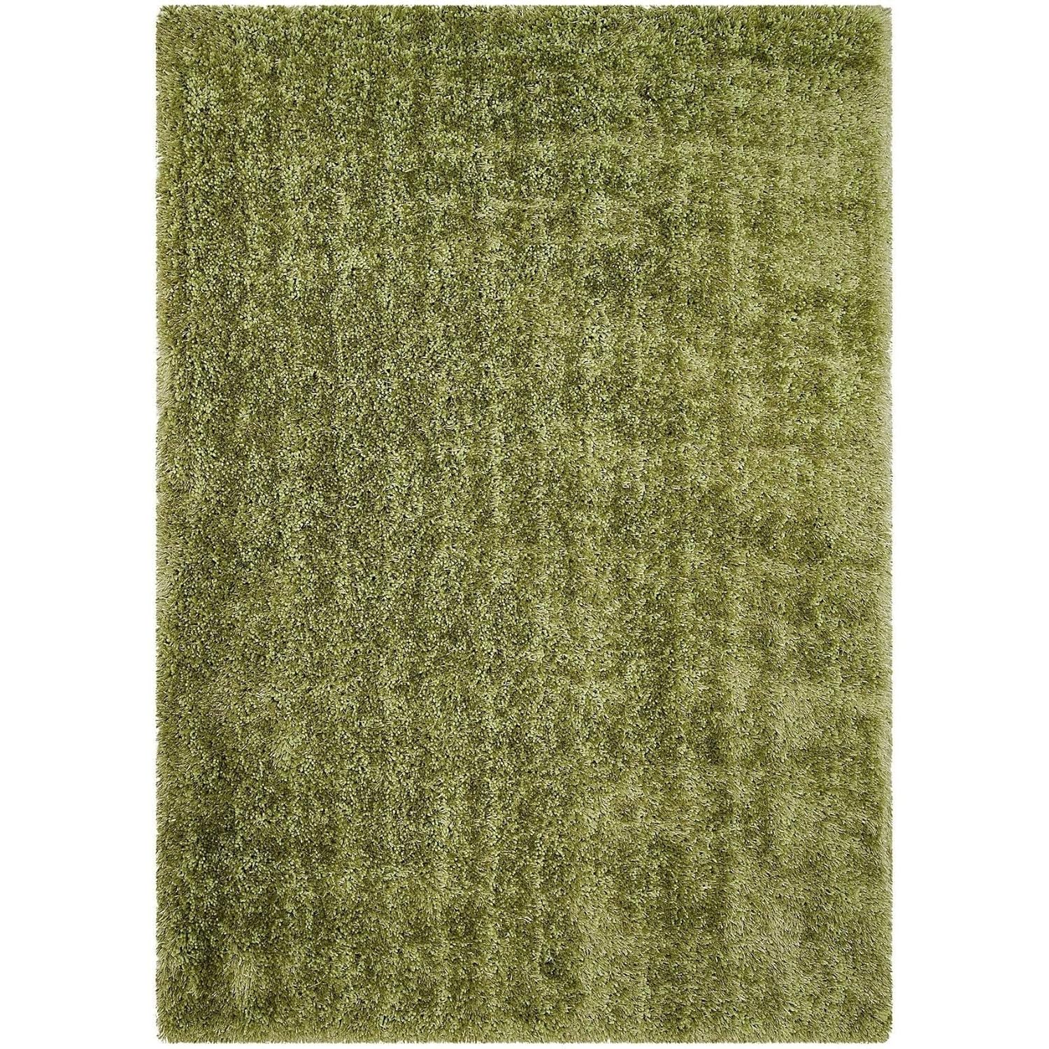 LYKE Home Jumbo Thick Lime Green Shag Area Rug (8' x 11