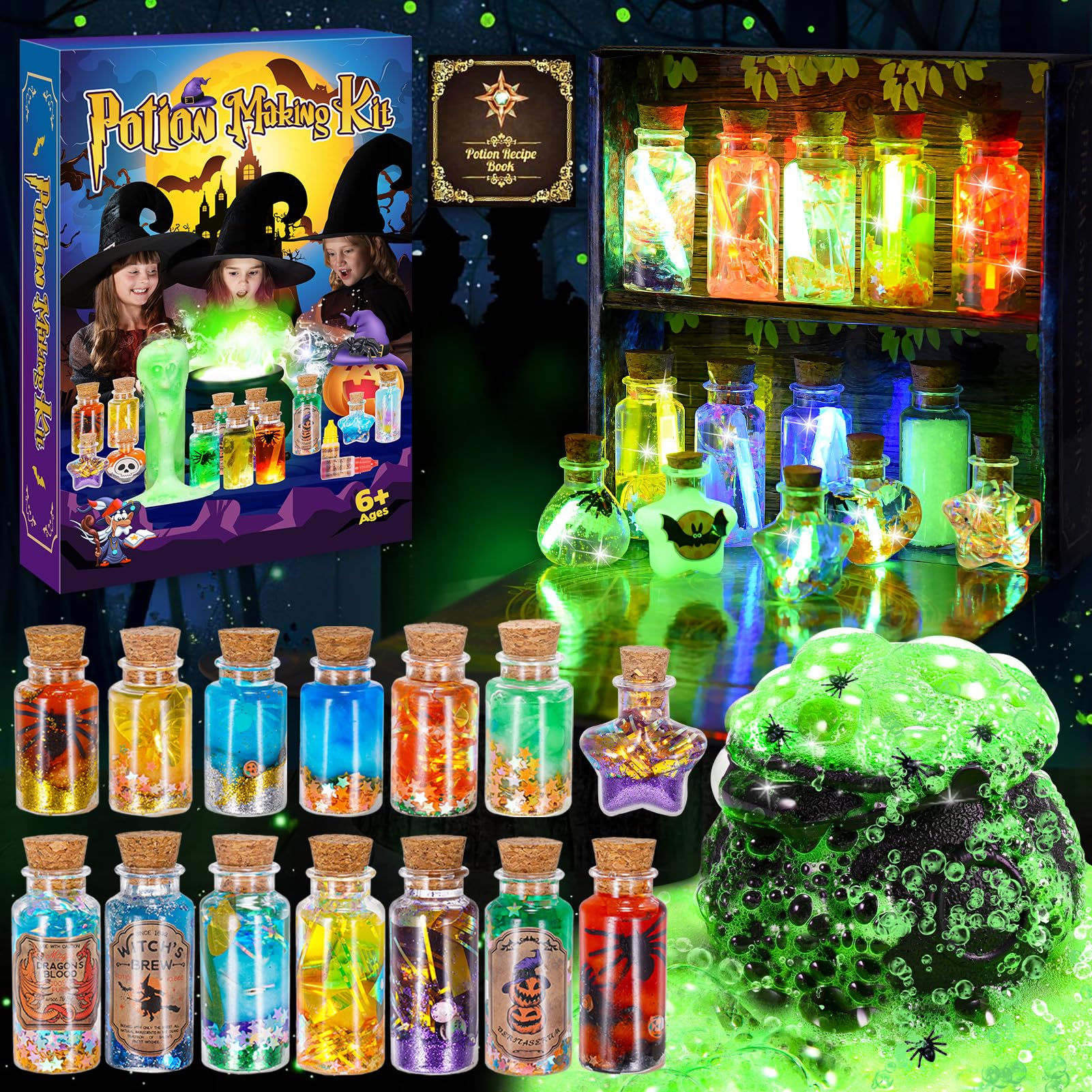 Wizard Potion Making Kit Children, Craft Kits for Kids Age 5 6 7 8 9 10 Potions Kit for Kids 6 7 8 9 Year Old Girls Toys Age 6 7 8 9 Christmas Birthday Easter Gifts for 6-12 Year Old Girls Boys