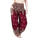 Lannaclothesdesign Harem Pants Women High Waist Bohemian Yoga Pants with Pockets - Boho Hippie Clothes