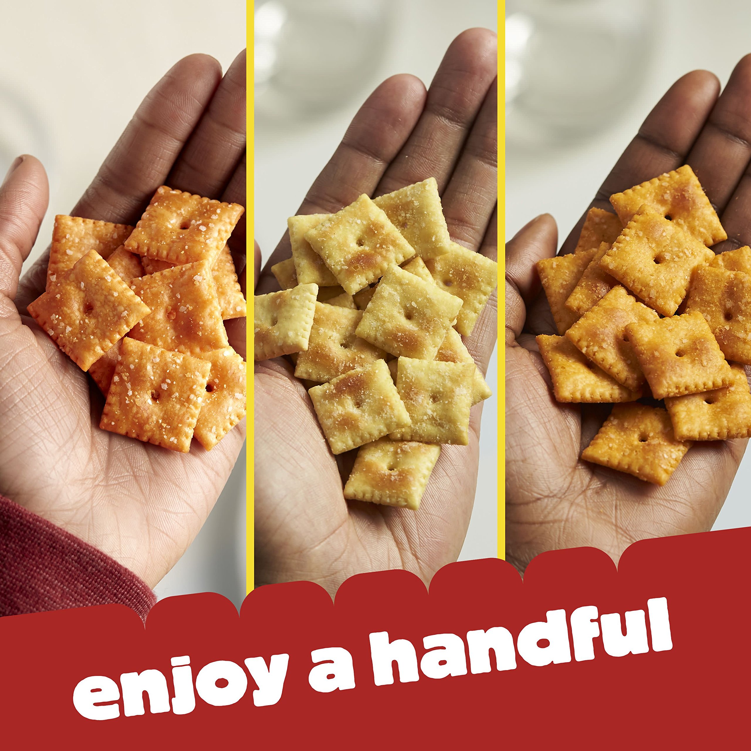 CheezIt Baked Snack Cheese Crackers, Variety Pack, Original, White