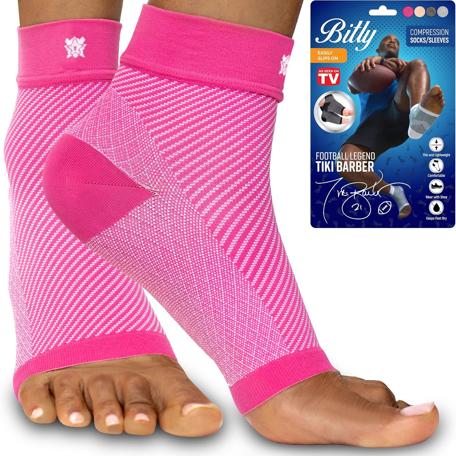 BitlyPlantar Fasciitis Socks (1Pair), Premium Ankle Support Unisex