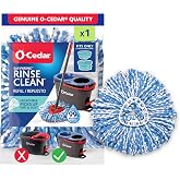 O-Cedar EasyWring RinseClean Spin Mop Microfiber Refill, 1-Pack, Blue