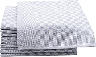 ZOLLNER 10er-Set Geschirrtücher, Vollzwirn, 100% Baumwolle, 46x70 cm, grau